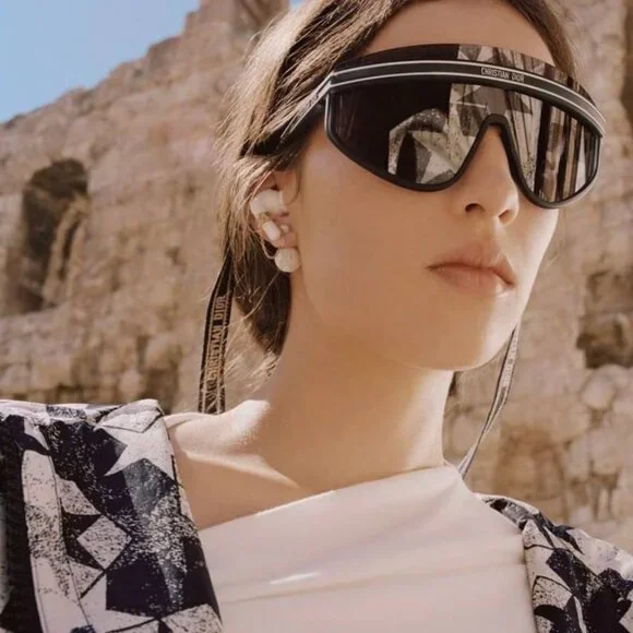 Dior DIORCLUB M2U 31B7 Shield Sunglasses - Matte Navy Blue - Picture 5 of 13